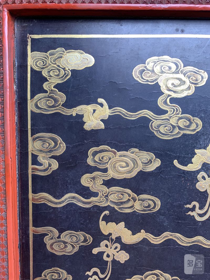 清乾隆 剔红嵌玉诗文兰石图挂屏一对 - 图15